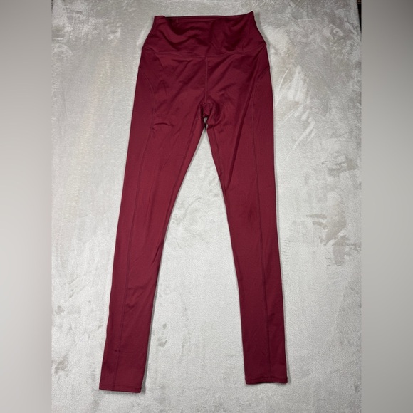 Free People Movement Good Times High Ruse Maroon Red Leggings Size Small - Picture 2 of 16